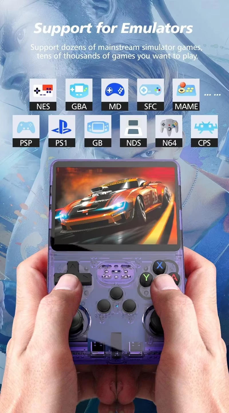 2025 Model - R36S Retro Handheld Game Console. Classic White. 3.5 Inch HD IPS Screen Built-in 15000 Classic Games Portable Gaming Player with 21 Emulators & 12 Months Warranty (Copy)