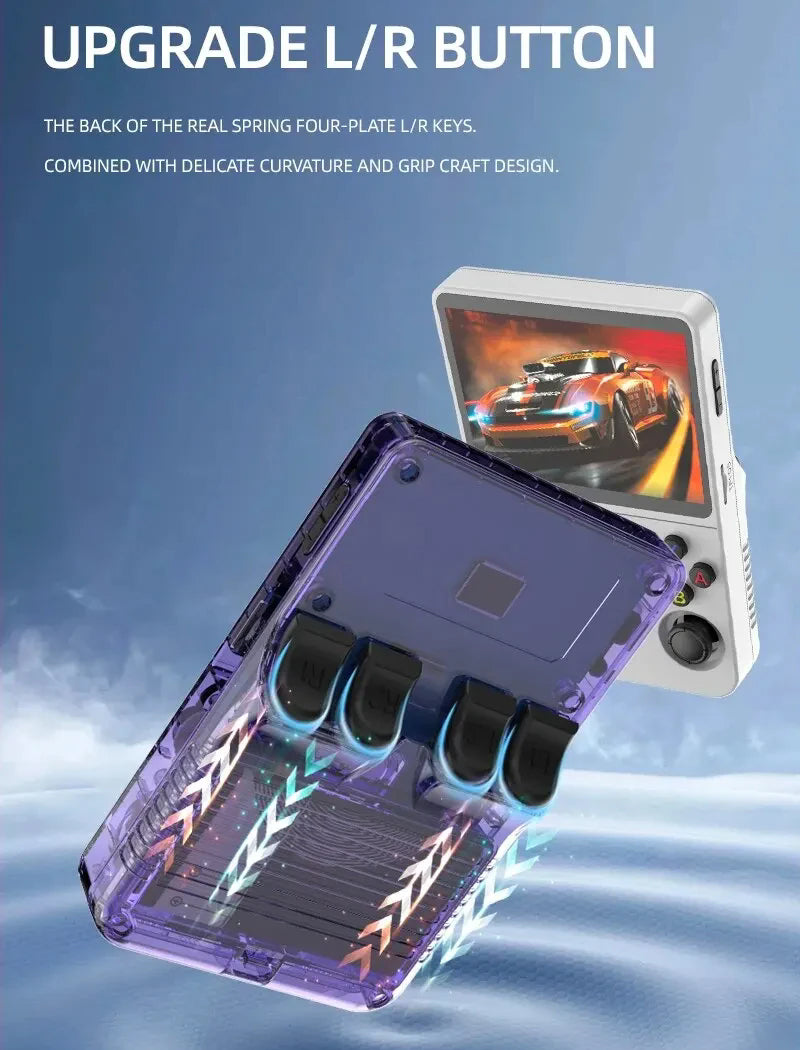2025 Model - R36S Retro Handheld Game Console. Translucent Green. 3.5 Inch HD IPS Screen Built-in 15000 Classic Games Portable Gaming Player with 21 Emulators & 12 Months Warranty