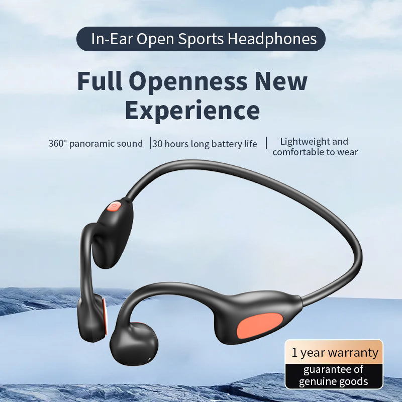 2025 Model  Open Ear Wireless Sports Headphones Air Conduction BT 5.4 Outdoor Fitness Earphones 16 Hours Panoramic Stereo with