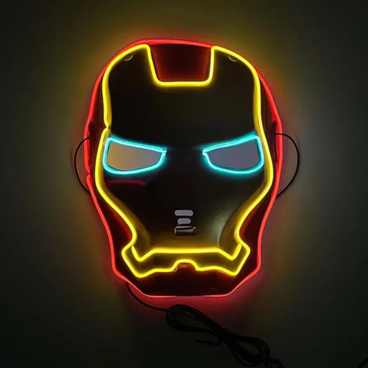 Ironman Original Superhero Mask Led Light Cool Plastic Mask Party Show Props Kids or Adults Halloween