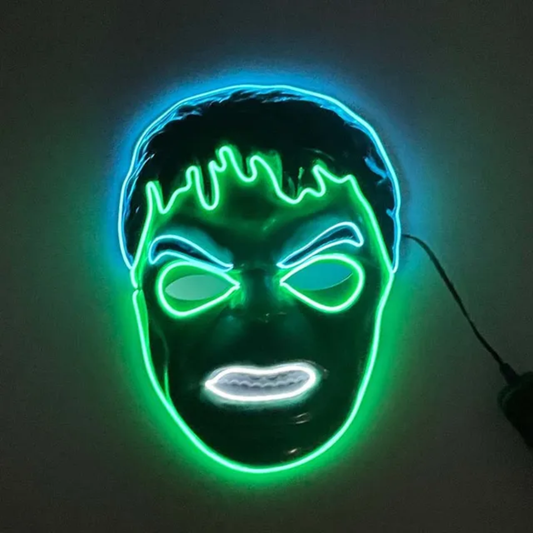 Hulk Original Superhero Mask Led Light Cool Plastic Mask Party Show Props Kids or Adults Halloween
