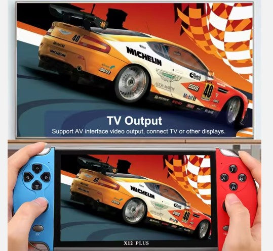 X12 5'' Inch 16GB Portable 10000 Games Handheld Android Kids Retro Video Game Player Console