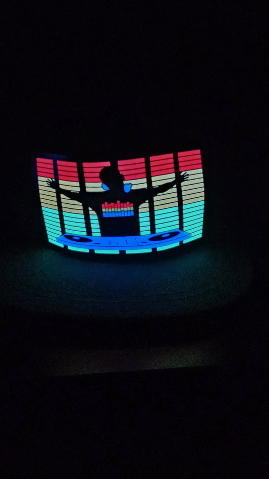DJ in the house. party festival LED Baseball Cap - Sound activated