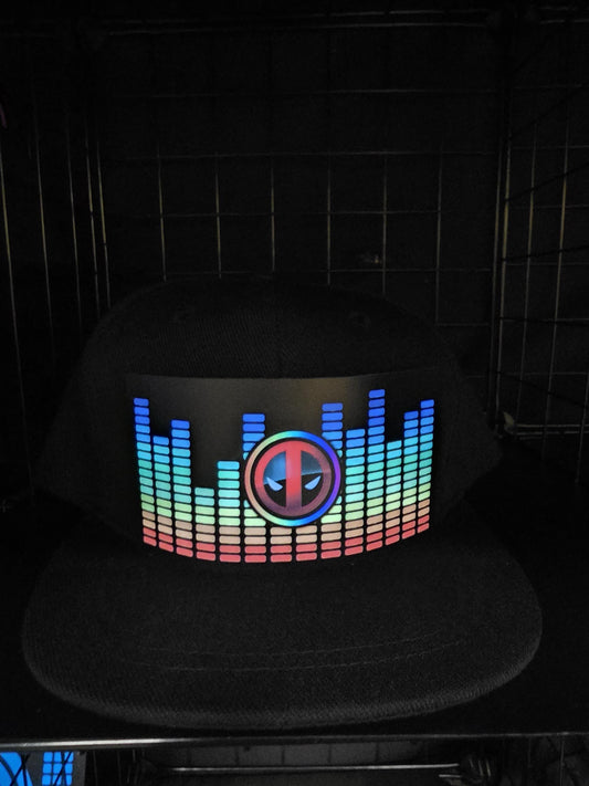 Deadpool party festival LED Baseball Cap - Sound activated
