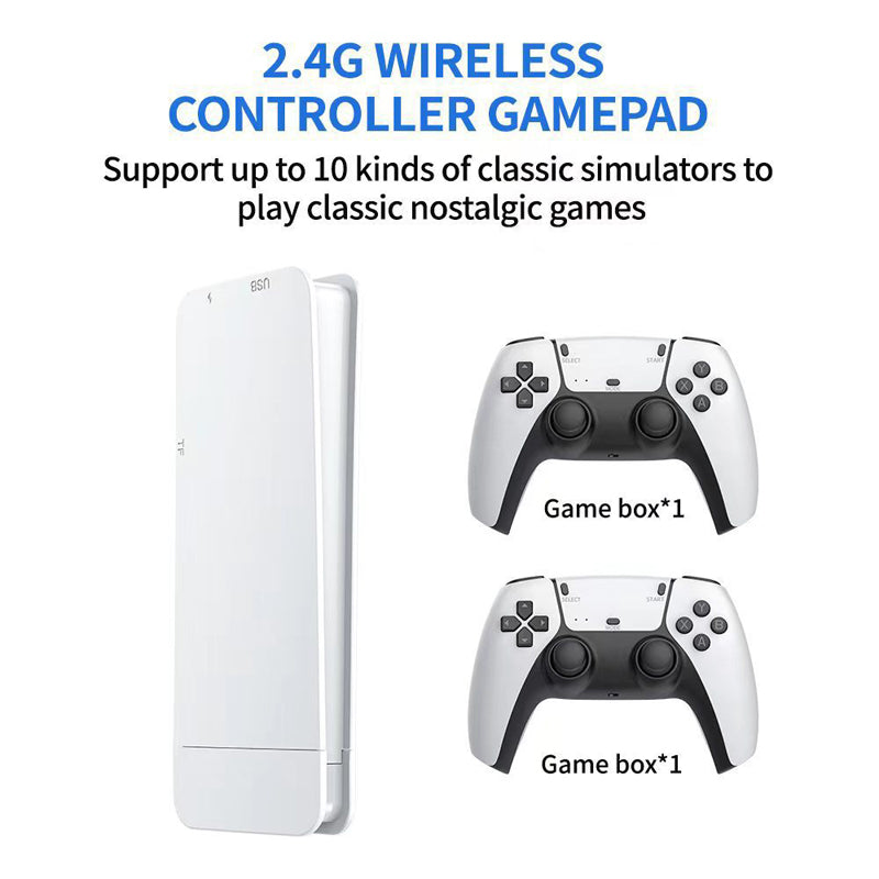 M15 Plus Video Game Console Mini Game Stick 4K 20000+ Retro Games HD TV Output Portable Handheld Gaming Player with 2 Gamepads