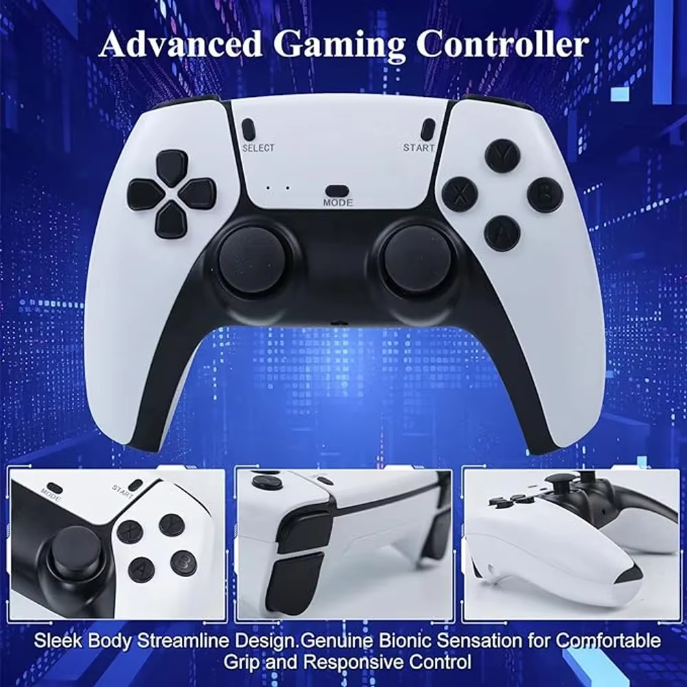 M15 Plus Video Game Console Mini Game Stick 4K 20000+ Retro Games HD TV Output Portable Handheld Gaming Player with 2 Gamepads
