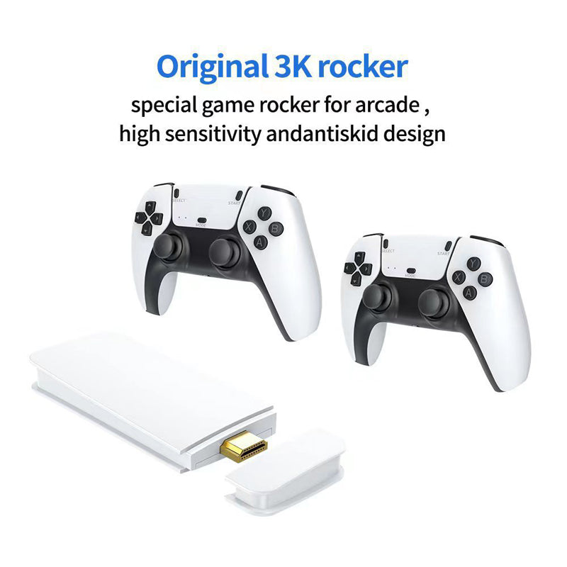 M15 Plus Video Game Console Mini Game Stick 4K 20000+ Retro Games HD TV Output Portable Handheld Gaming Player with 2 Gamepads