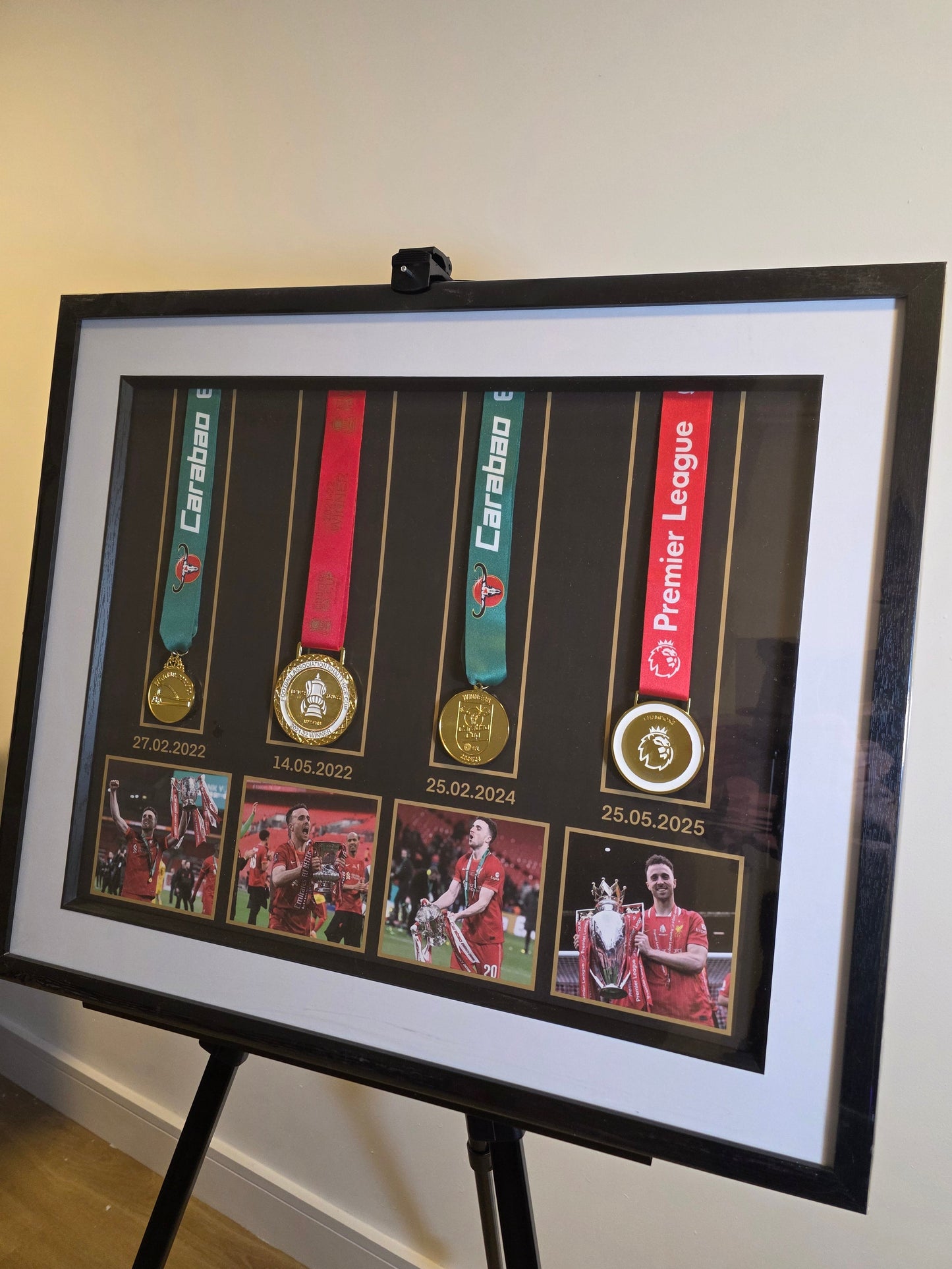 20x12 Diogo Jota 4 Medal Honours Frame
