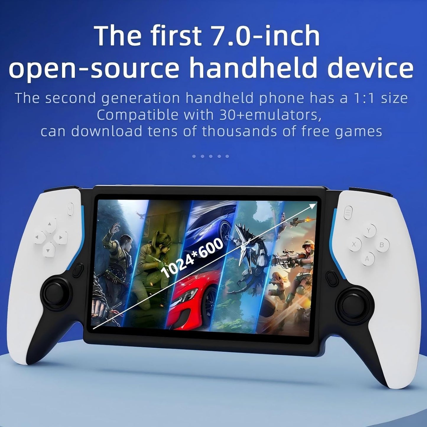 HC8000 7 Inch HD IPS Screen Built-in 30+ Simulators 3D Portable Video Game Console