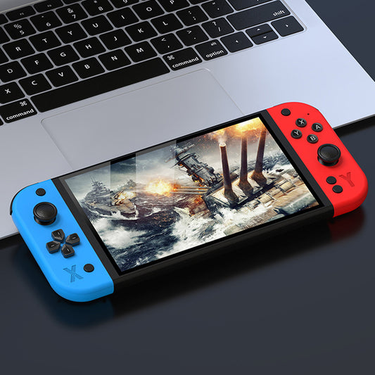 2025 Model G90 Retro Handheld Game Console. Black. 7 inch HD Large Screen Built-in 30+ Simulators Single Dual Players Portable Video Game Player